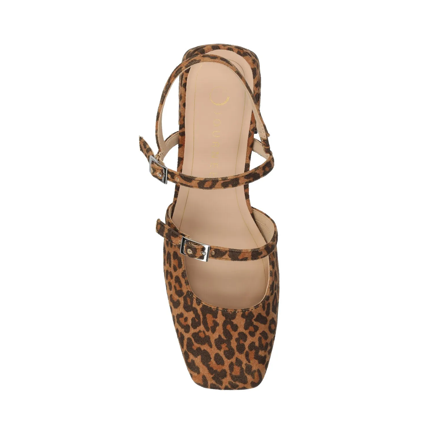 GRETCHENN HEELED FLATS IN FAUX LEATHER blush pink