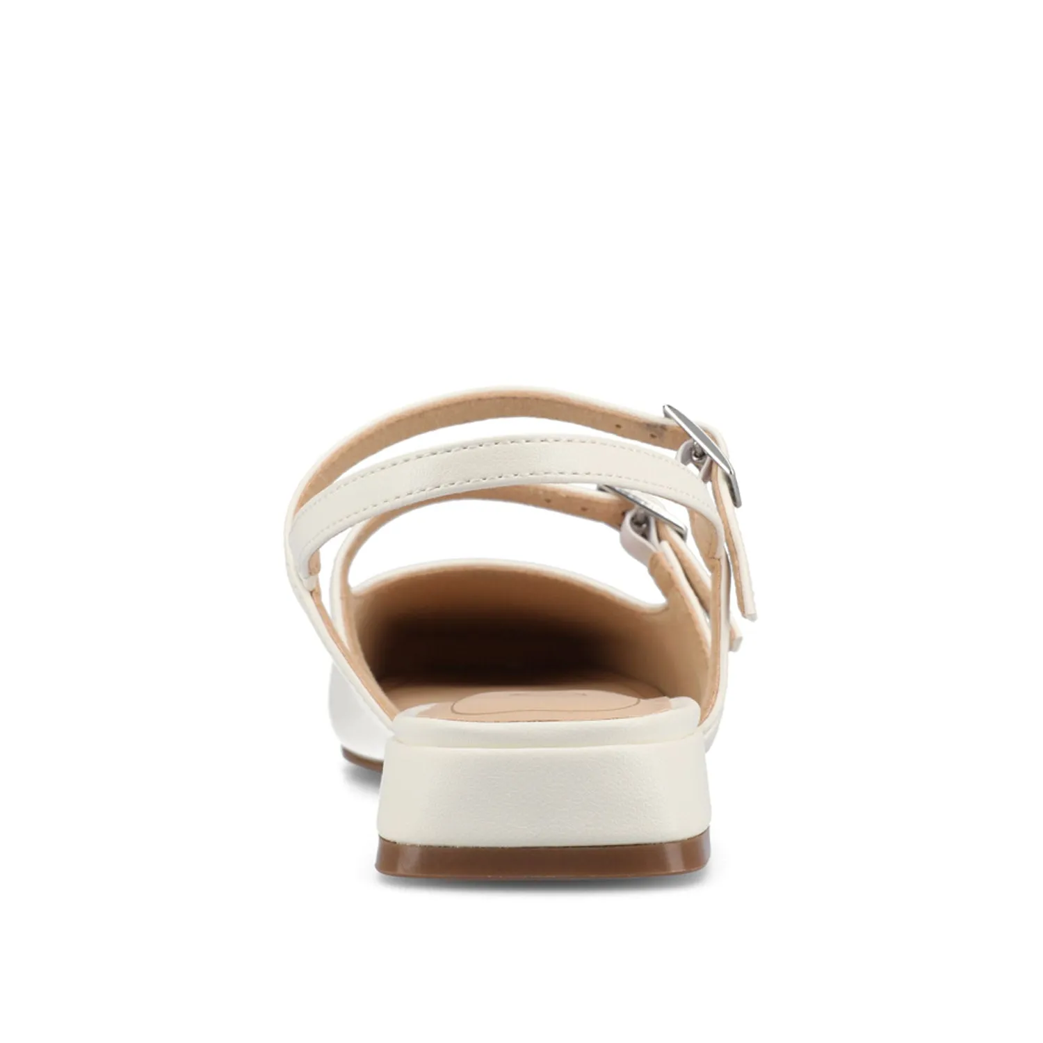 GRETCHENN HEELED FLATS IN FAUX LEATHER blush pink