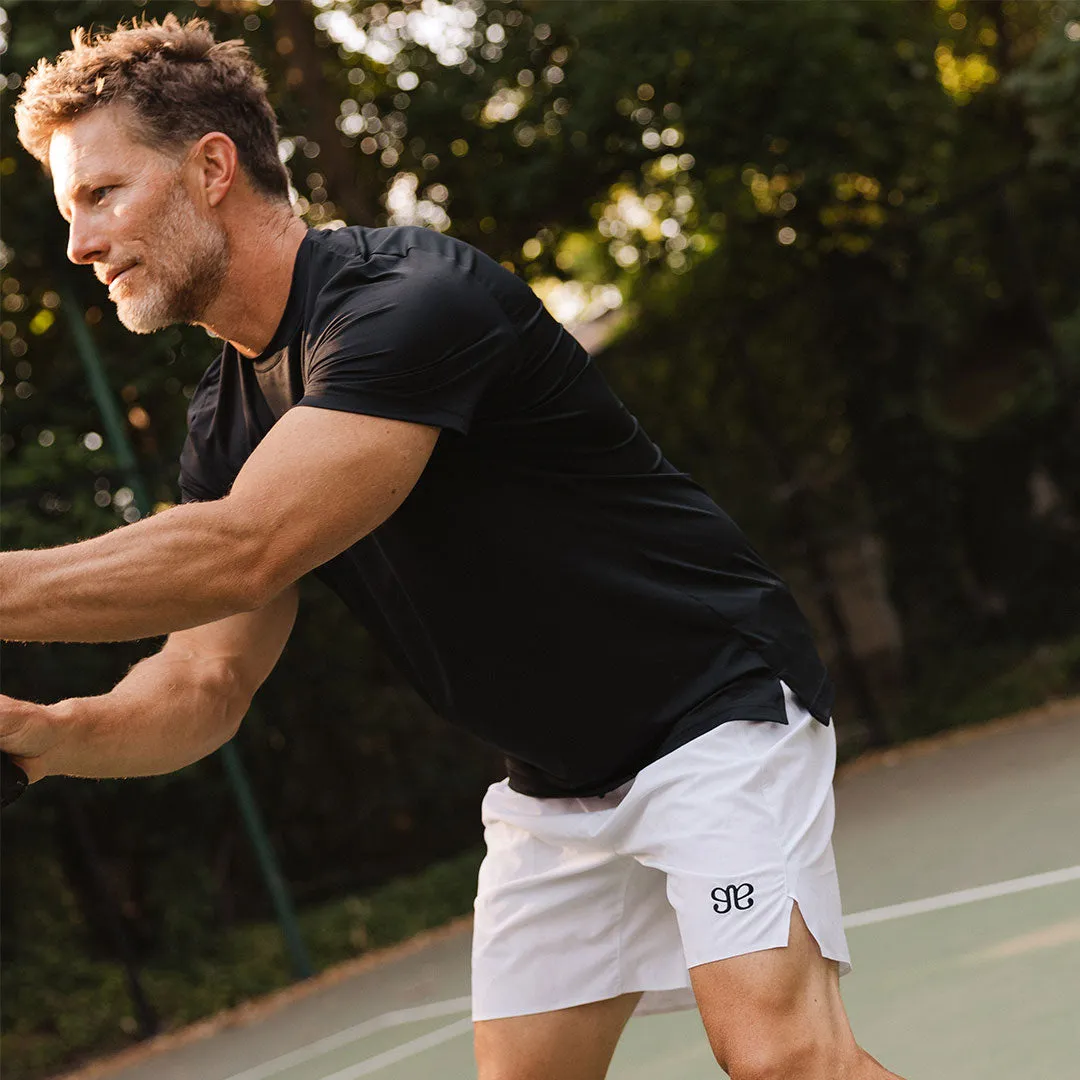 Grit Shorts, White laidback cut