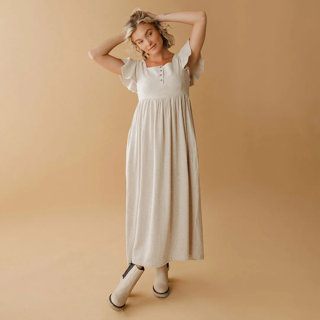Hailey Maxi Dress, Natural slow tone