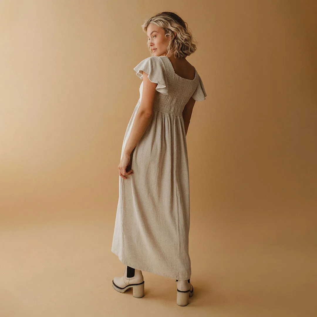 Hailey Maxi Dress, Natural slow tone