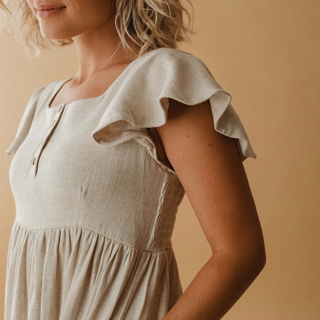 Hailey Maxi Dress, Natural slow tone