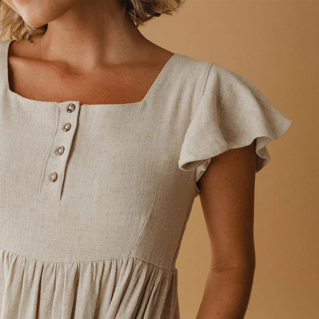 Hailey Maxi Dress, Natural slow tone