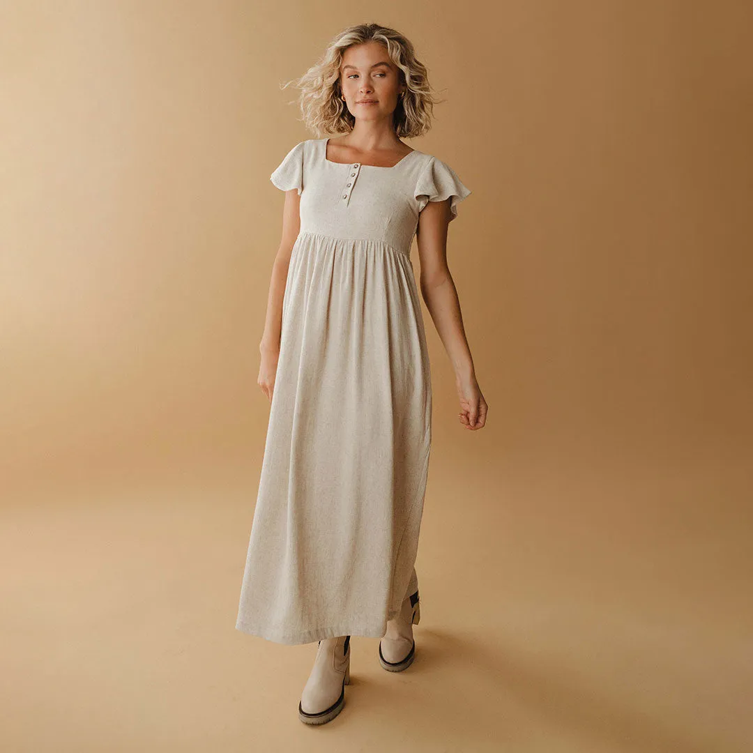 Hailey Maxi Dress, Natural slow tone