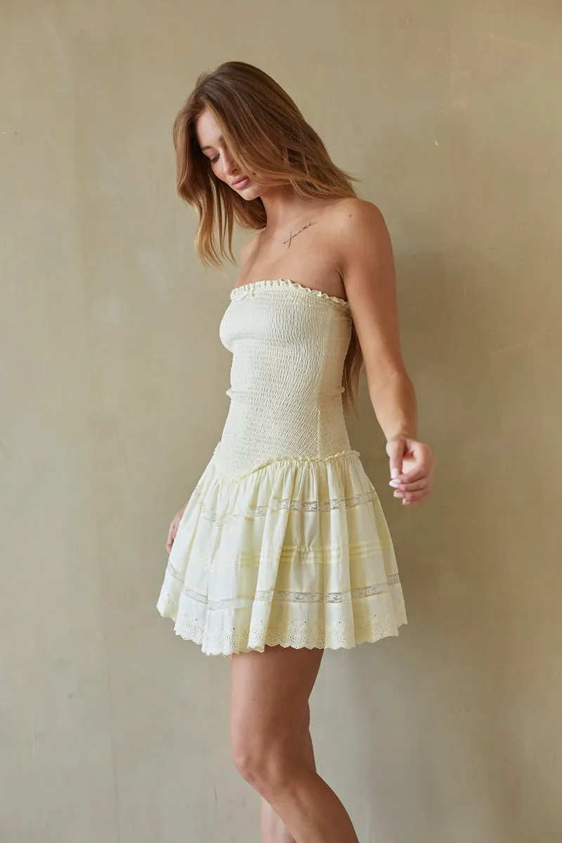 Hallie Smocked Mini Dress french mood