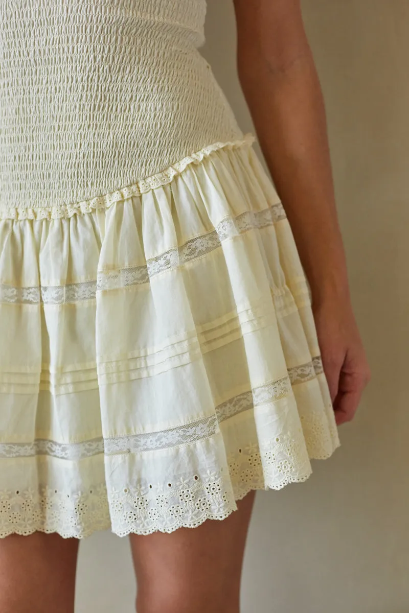 Hallie Smocked Mini Dress french mood