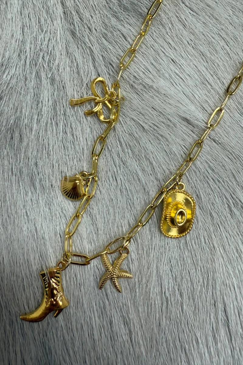 Hannah Cowgirl Charm Pendant Necklace kid charm