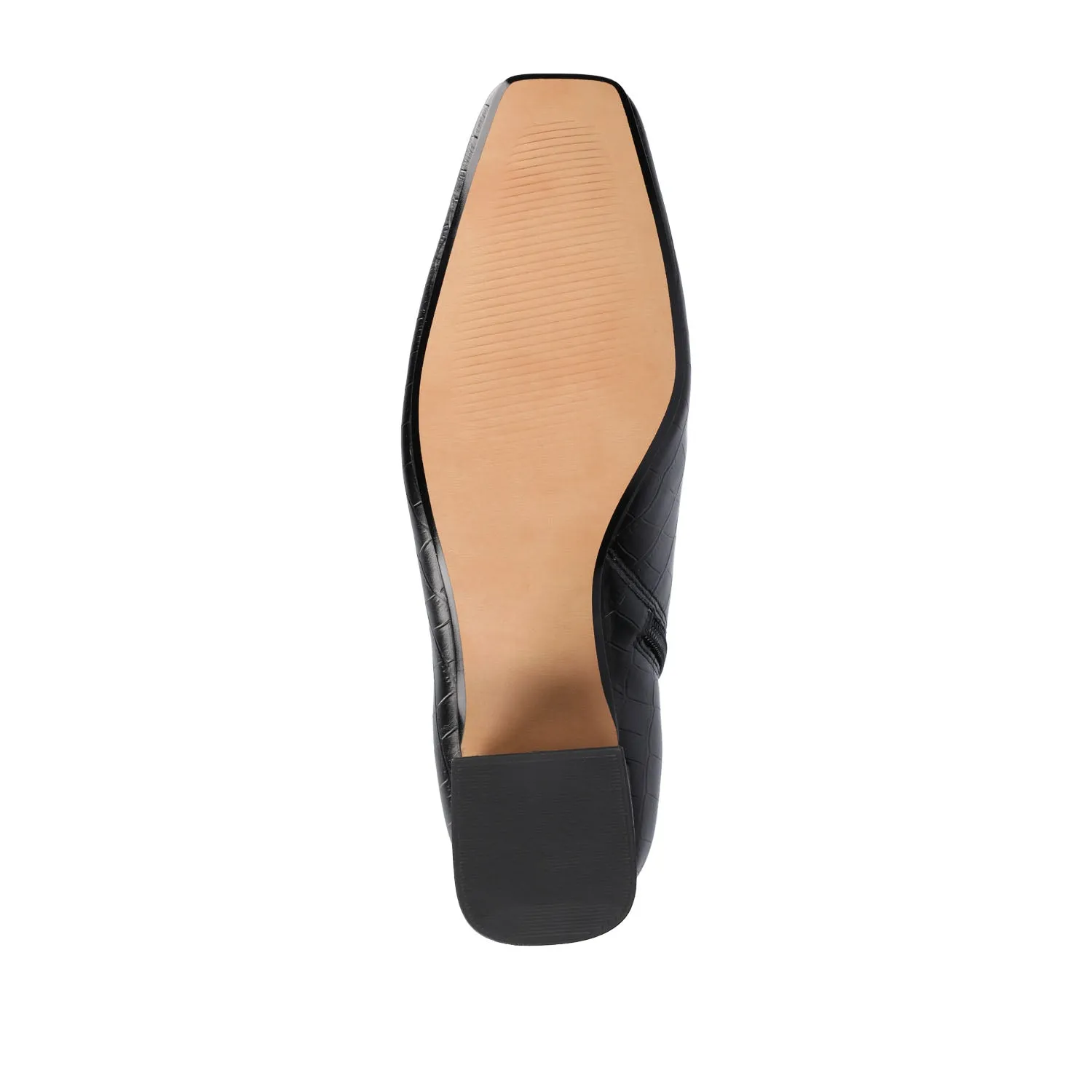 HAYLINN SQUARE TOE BOOTIES IN FAUX LEATHER cabin cozy
