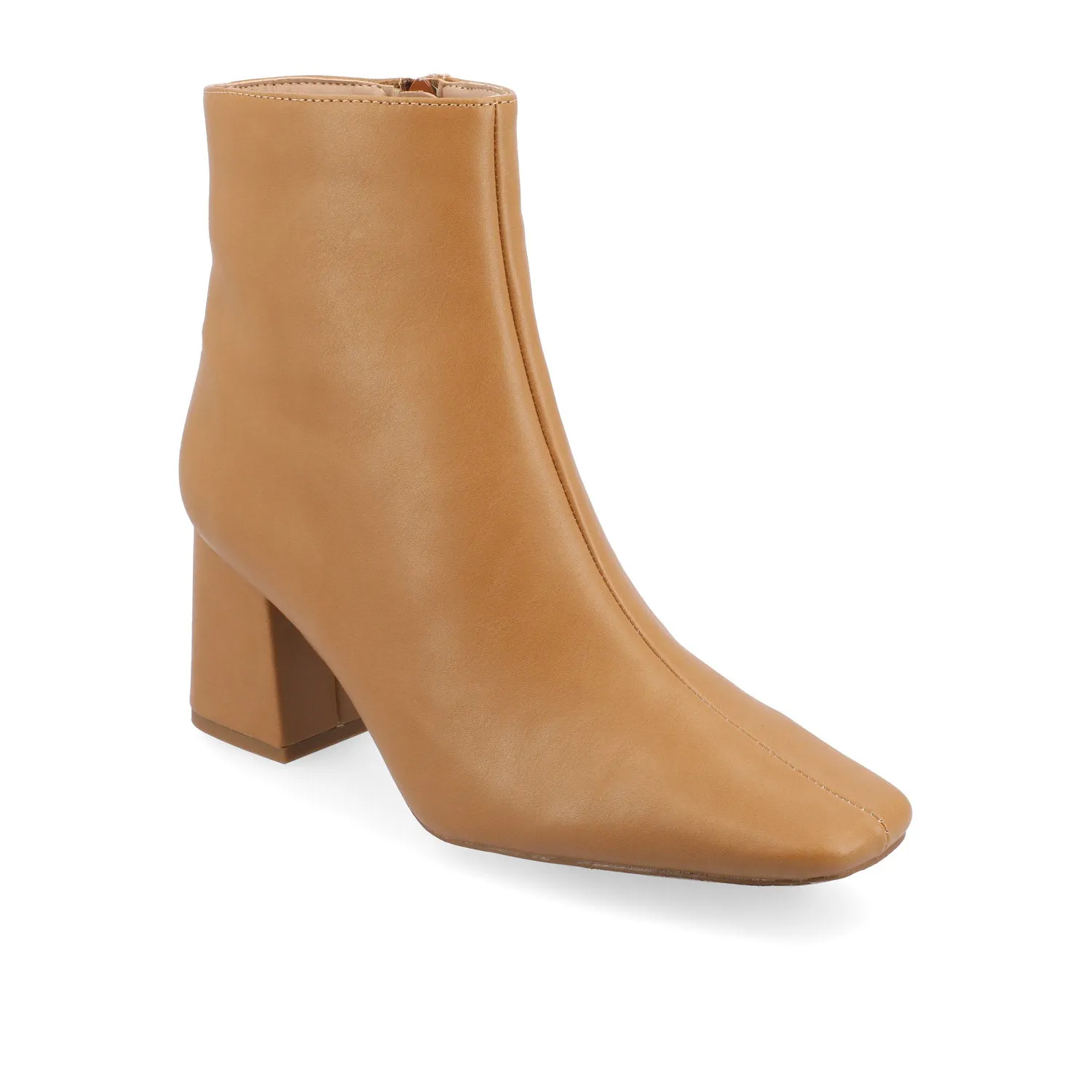 HAYLINN SQUARE TOE BOOTIES IN FAUX LEATHER cabin cozy