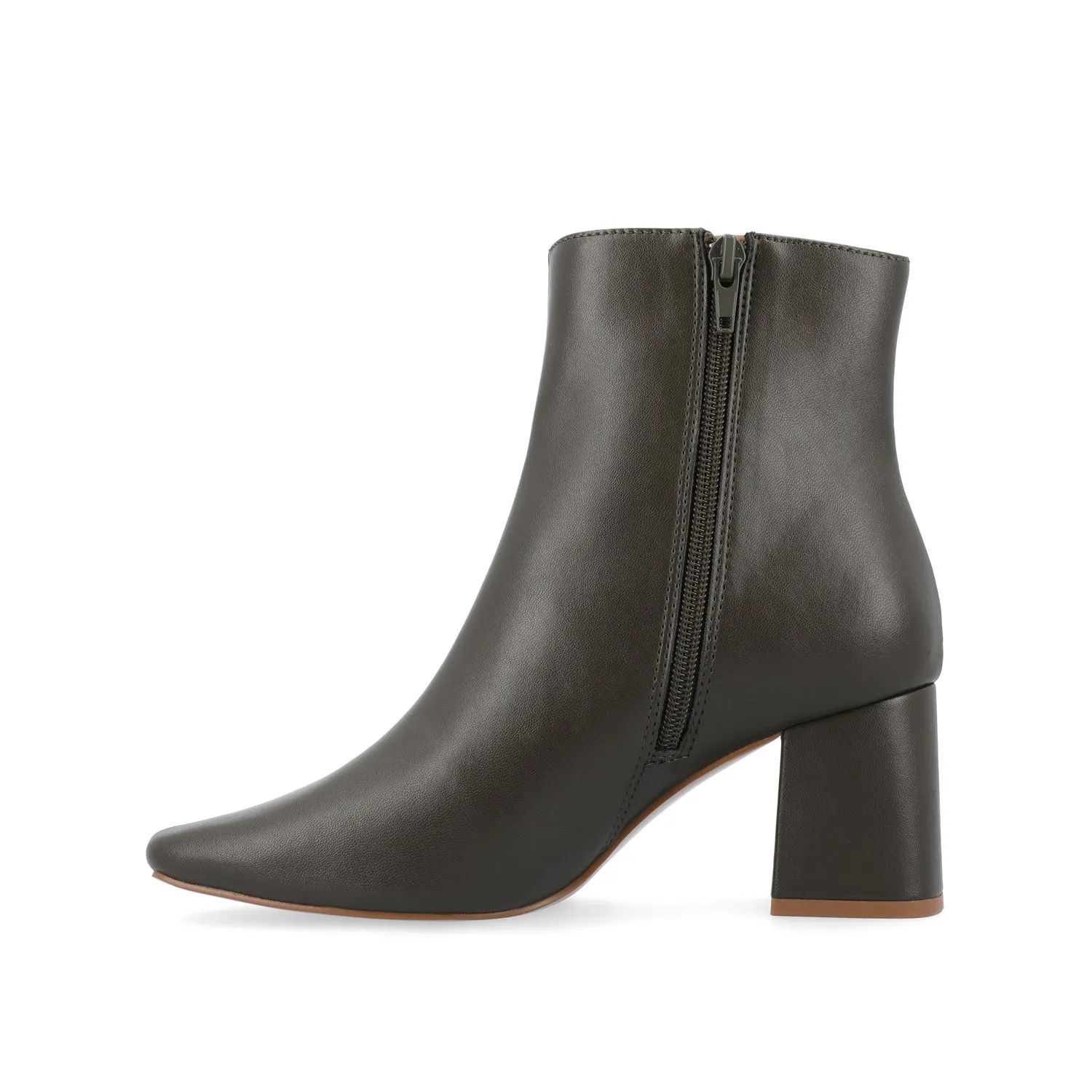 HAYLINN SQUARE TOE BOOTIES IN FAUX LEATHER cabin cozy