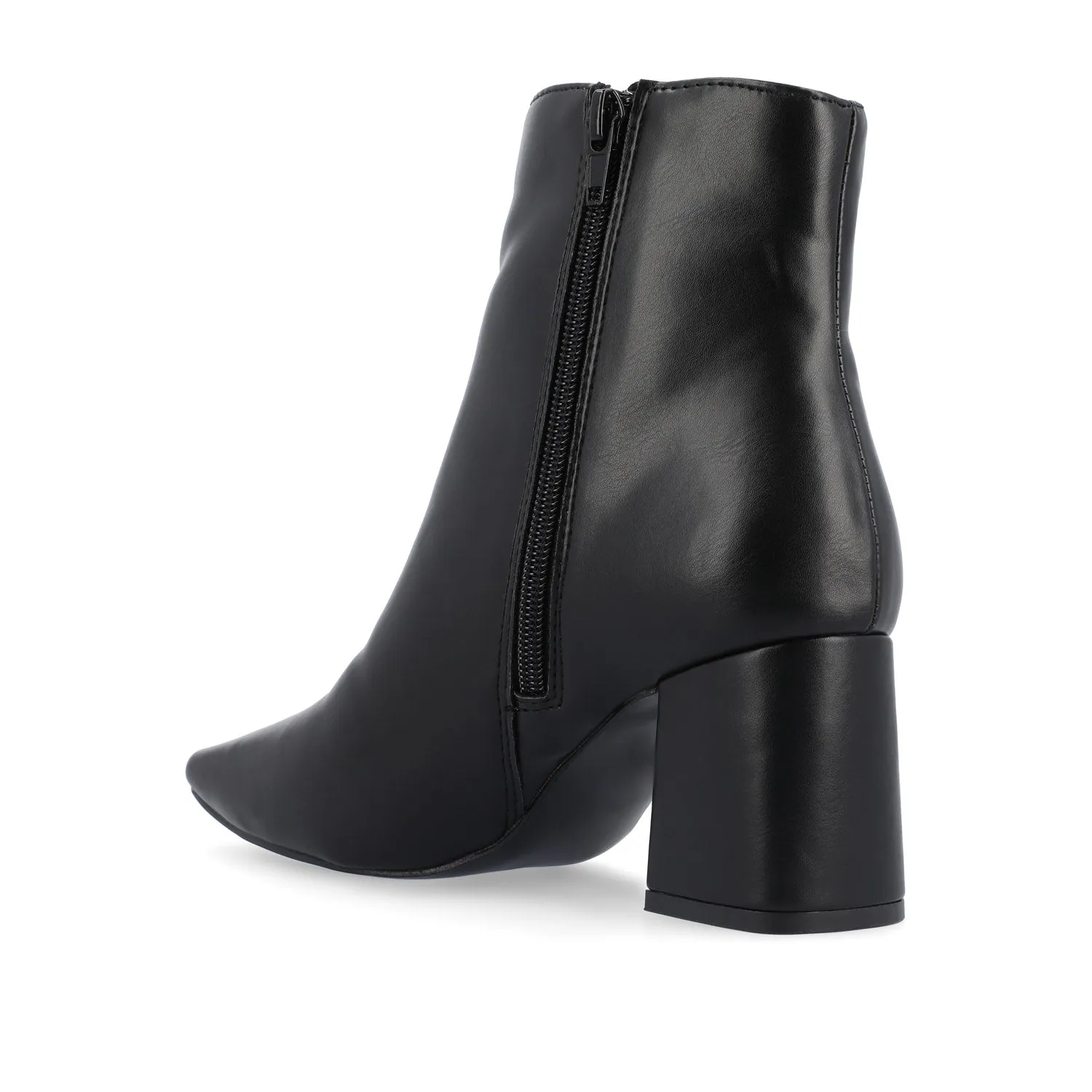 HAYLINN SQUARE TOE BOOTIES IN FAUX LEATHER cabin cozy
