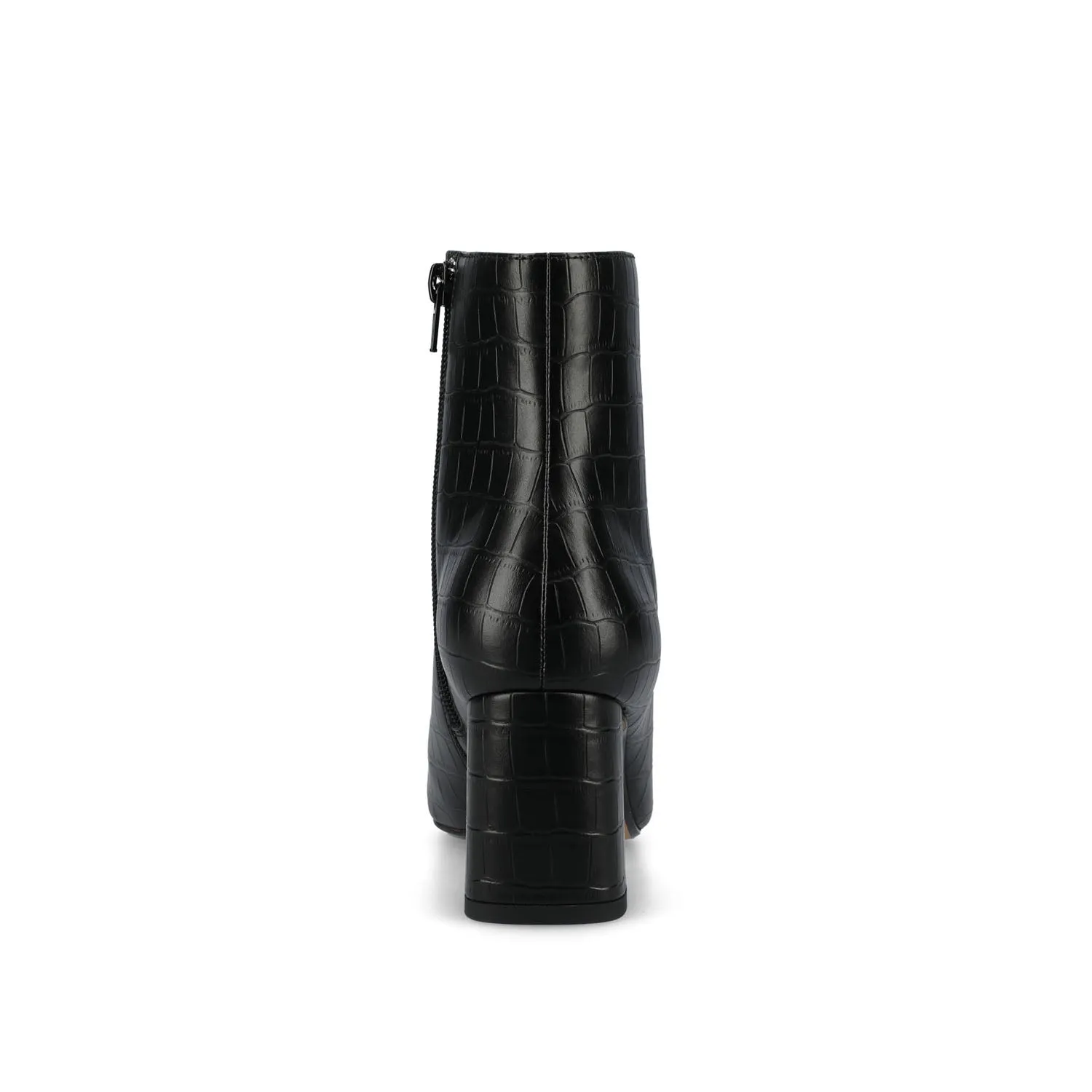 HAYLINN SQUARE TOE BOOTIES IN FAUX LEATHER cabin cozy