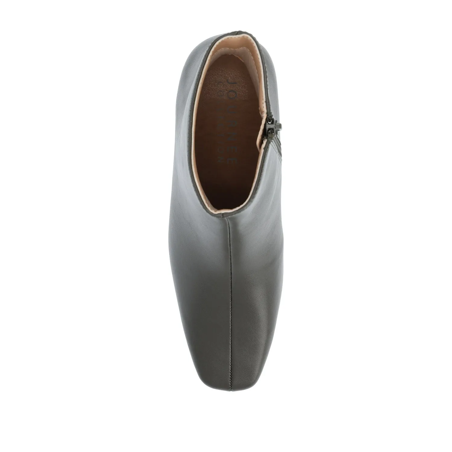HAYLINN SQUARE TOE BOOTIES IN FAUX LEATHER cabin cozy