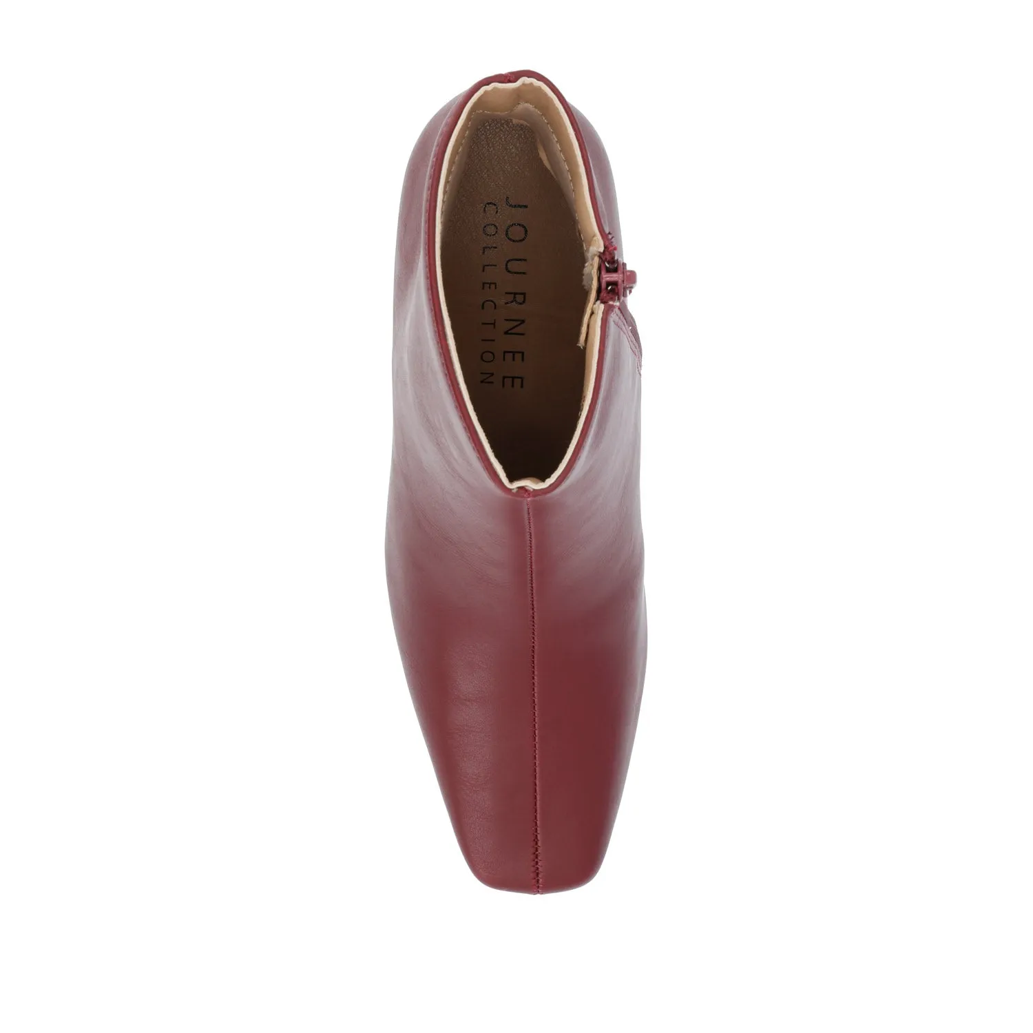 HAYLINN SQUARE TOE BOOTIES IN FAUX LEATHER cabin cozy