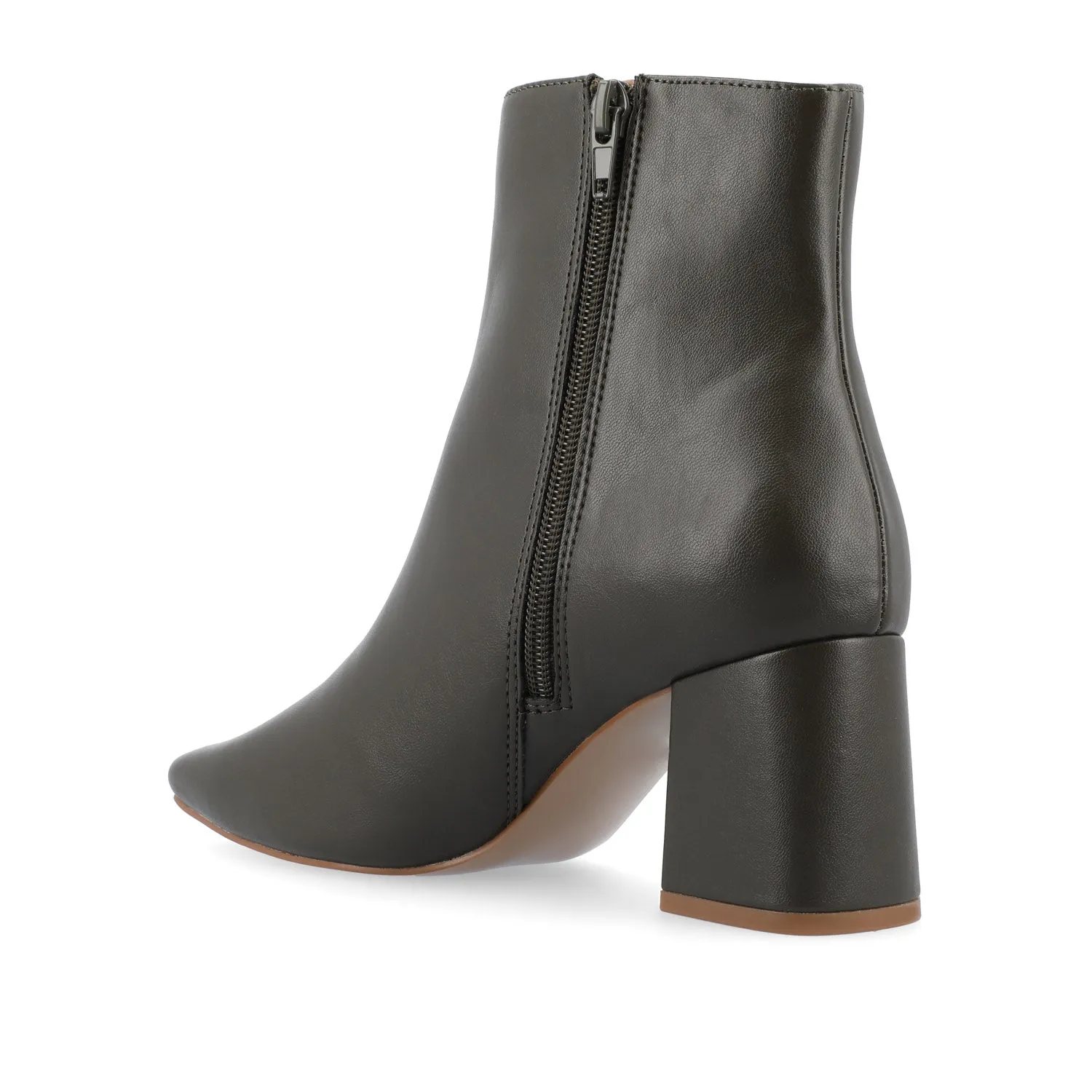 HAYLINN SQUARE TOE BOOTIES IN FAUX LEATHER cabin cozy
