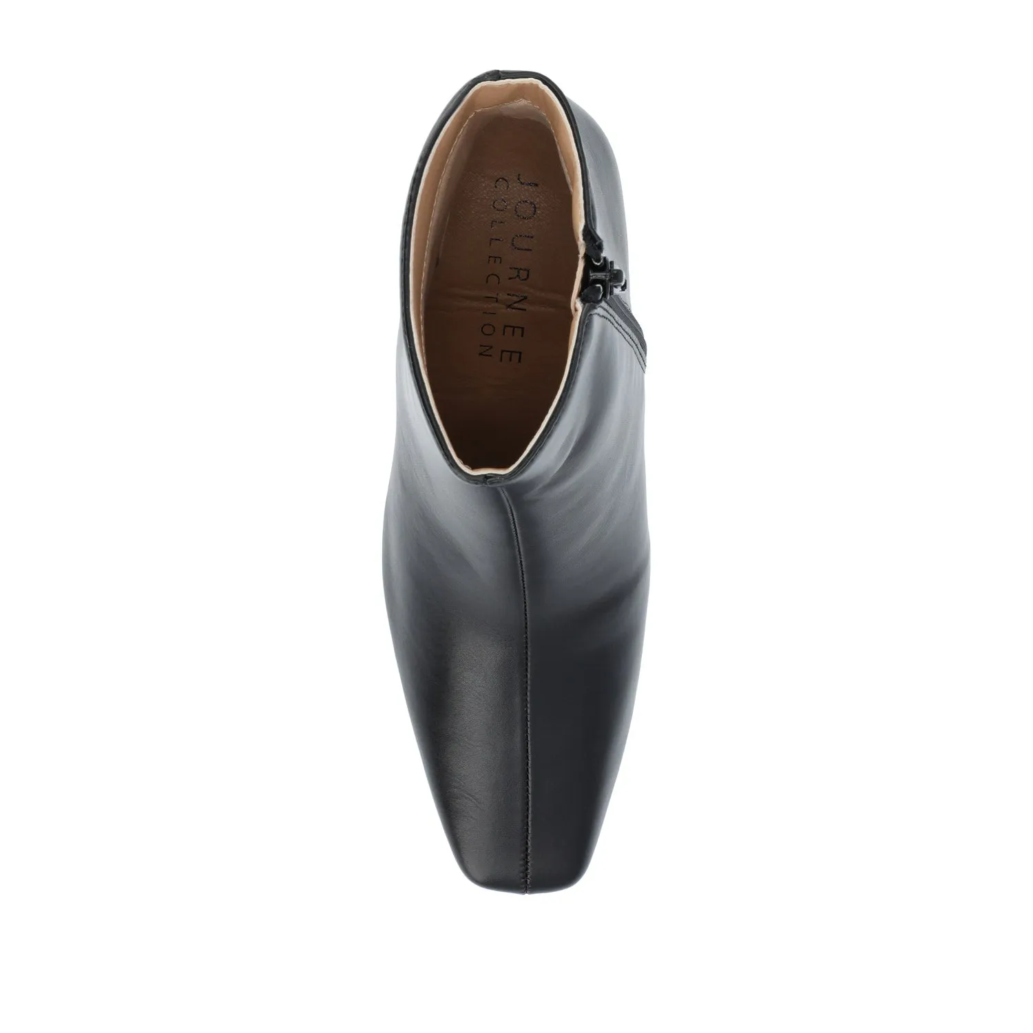 HAYLINN SQUARE TOE BOOTIES IN FAUX LEATHER cabin cozy