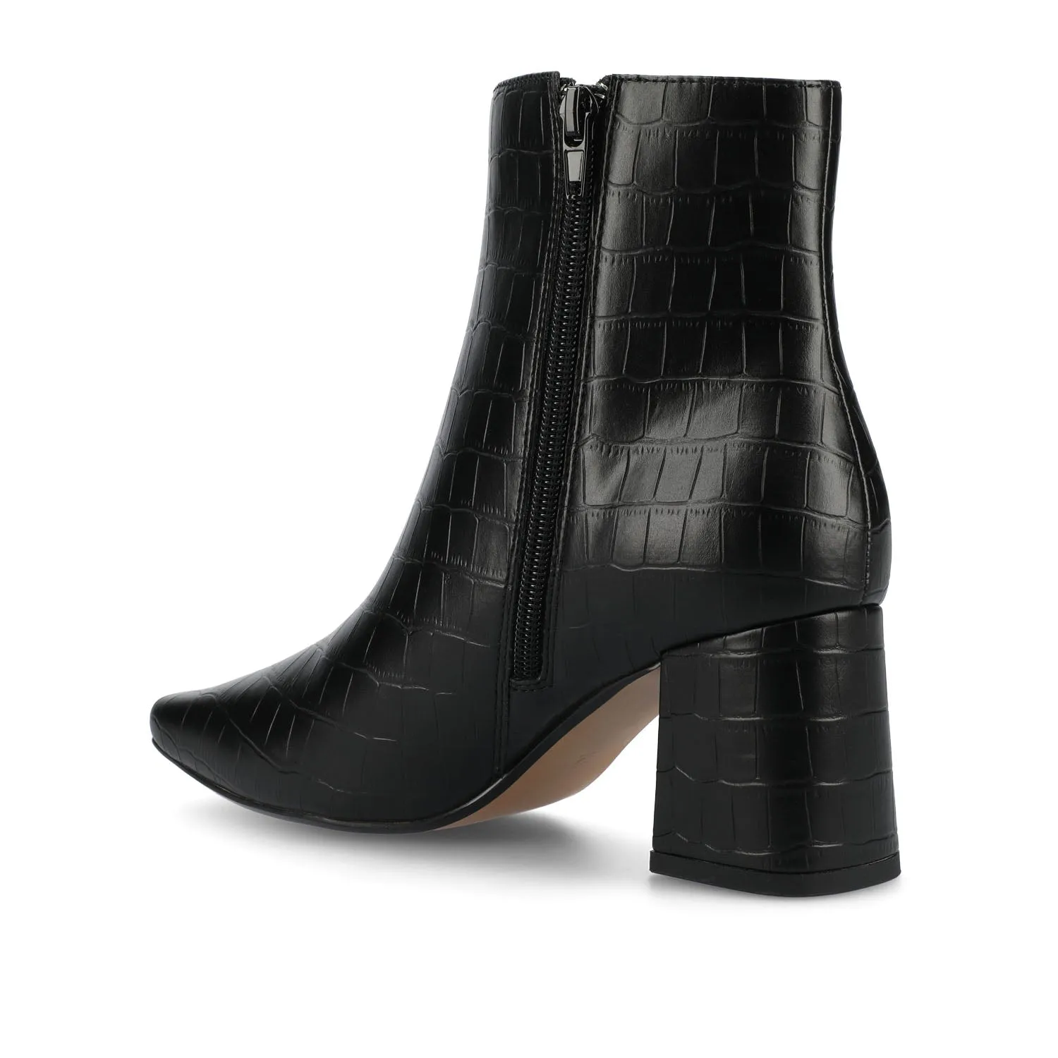 HAYLINN SQUARE TOE BOOTIES IN FAUX LEATHER cabin cozy