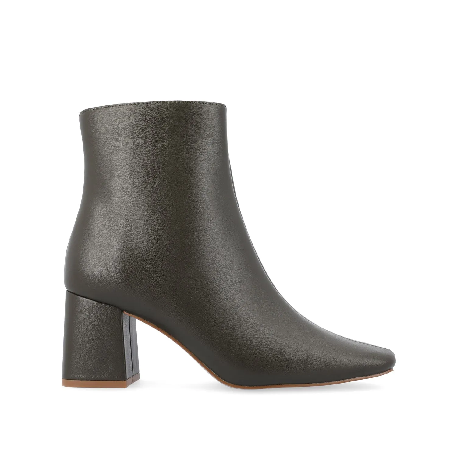 HAYLINN SQUARE TOE BOOTIES IN FAUX LEATHER cabin cozy