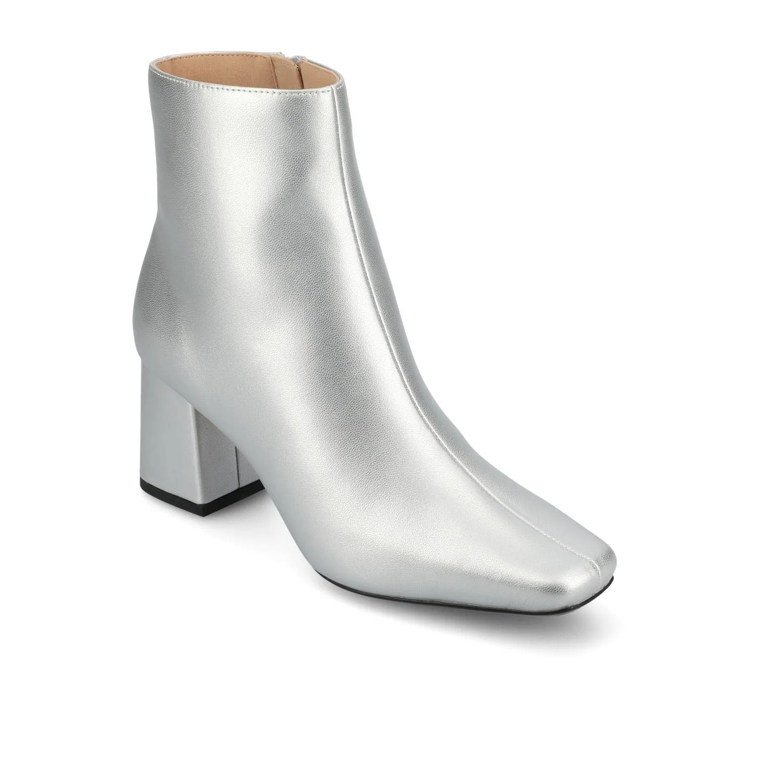 HAYLINN SQUARE TOE BOOTIES IN FAUX LEATHER cabin cozy