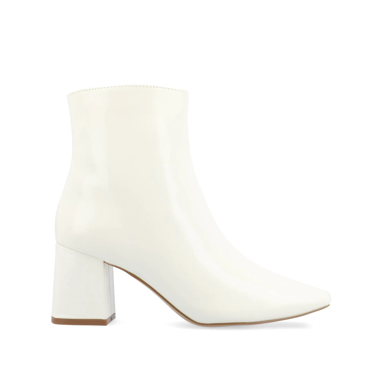HAYLINN SQUARE TOE BOOTIES IN PATENT cabin cozy