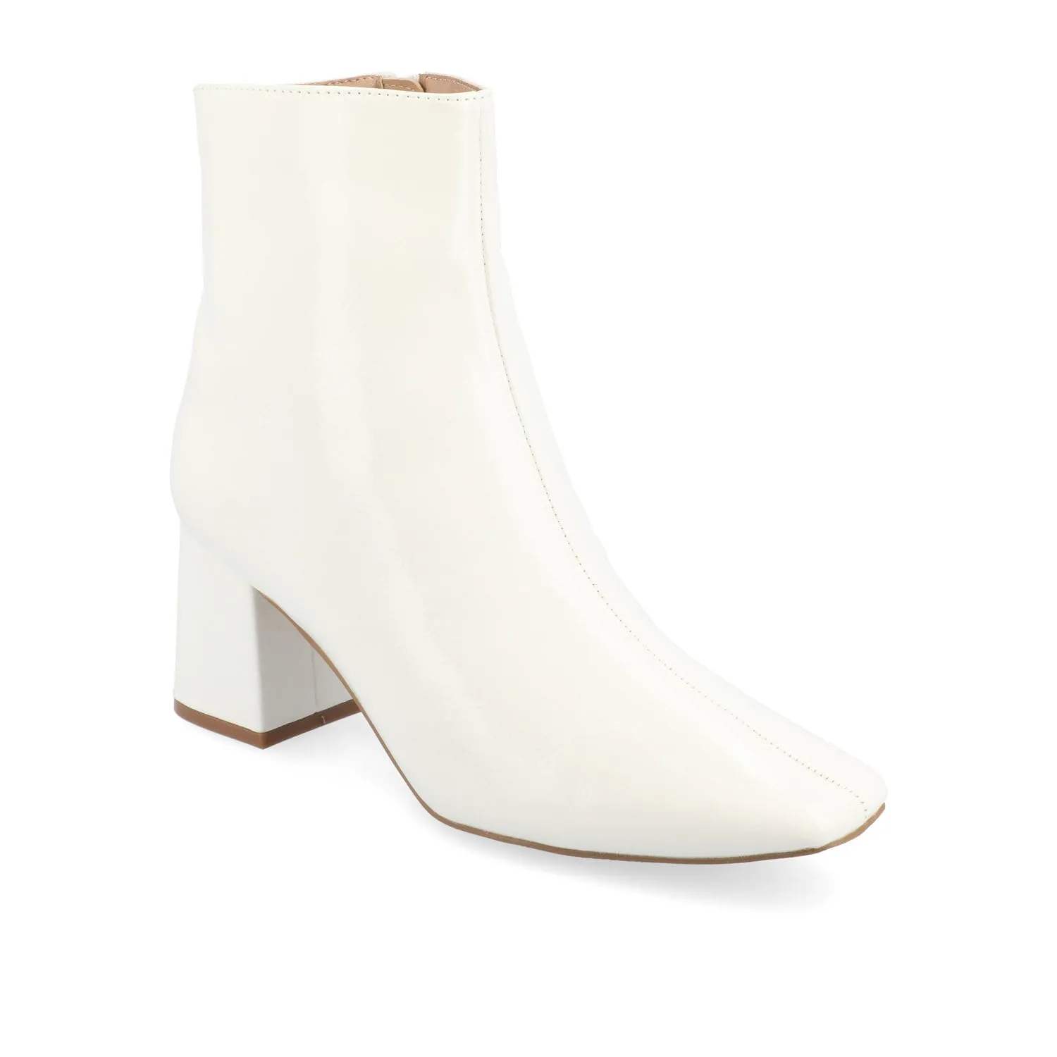 HAYLINN SQUARE TOE BOOTIES IN PATENT cabin cozy