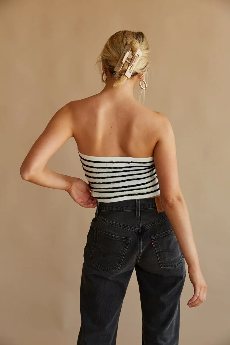Hazel Twist Front Tube Top bra safe