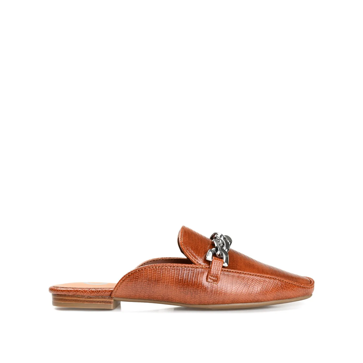 HAZINA MULED LOAFER FLATS IN LIZARD padded sole