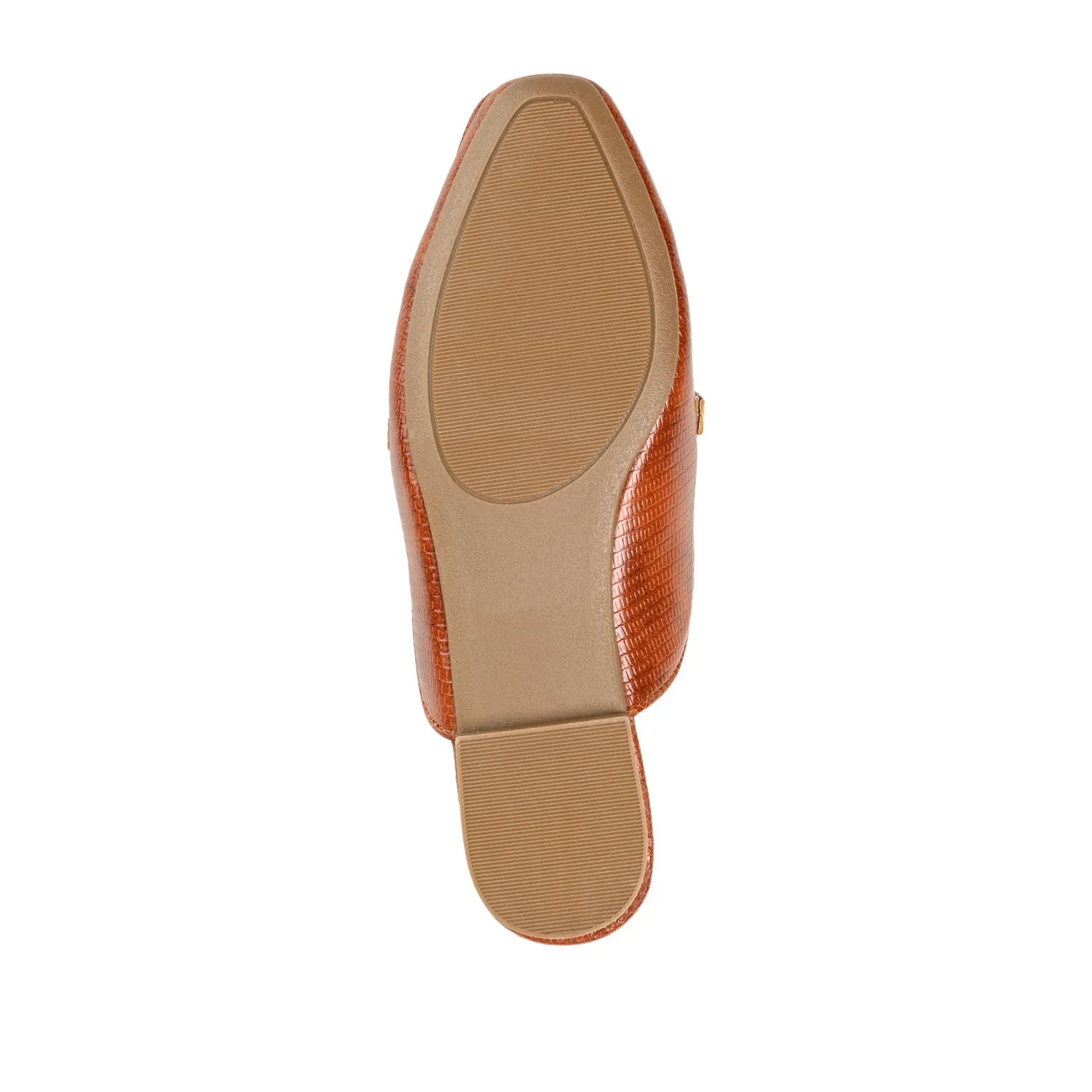 HAZINA MULED LOAFER FLATS IN LIZARD padded sole