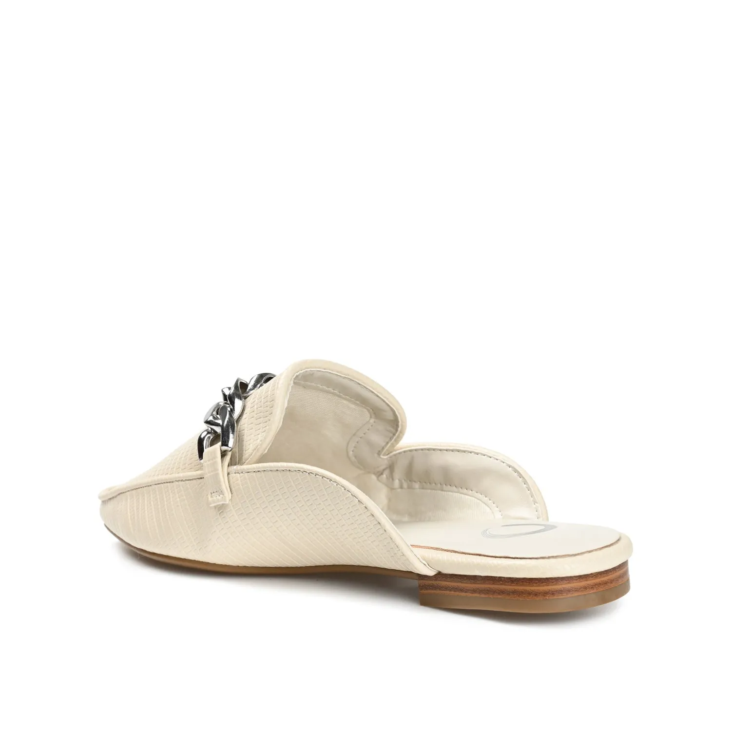 HAZINA MULED LOAFER FLATS IN LIZARD padded sole