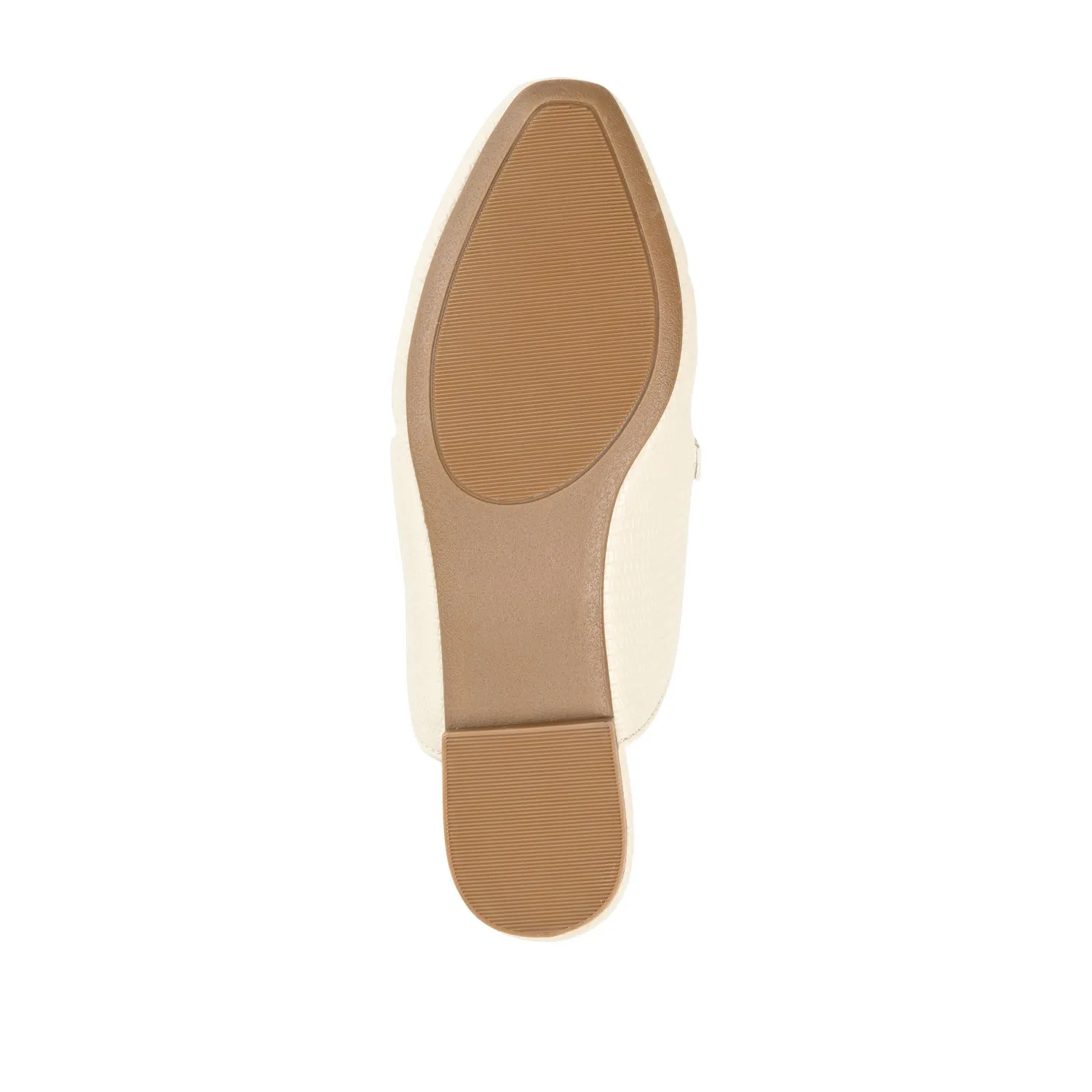 HAZINA MULED LOAFER FLATS IN LIZARD padded sole