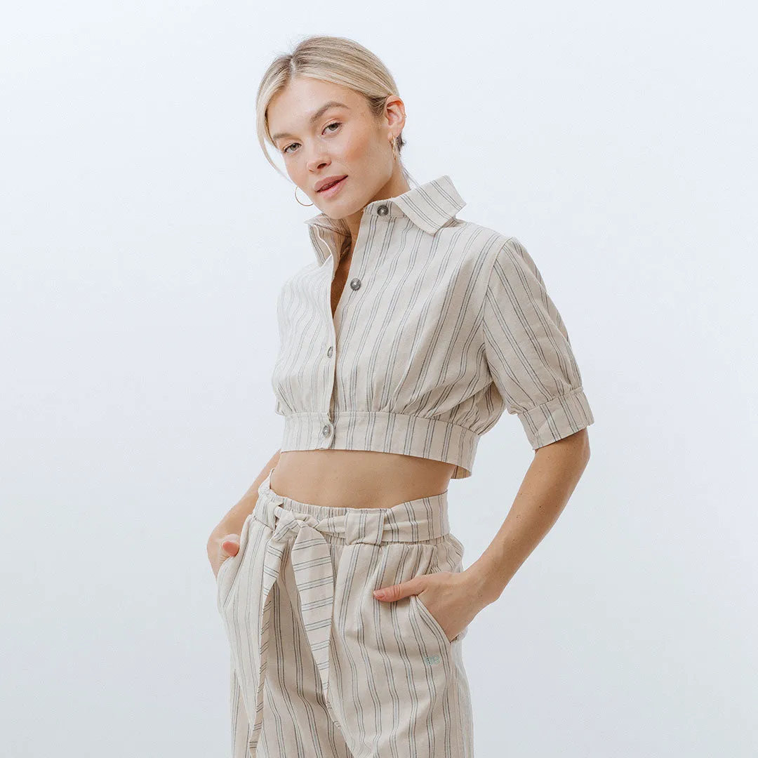 High Seas Buttoned Crop air rest