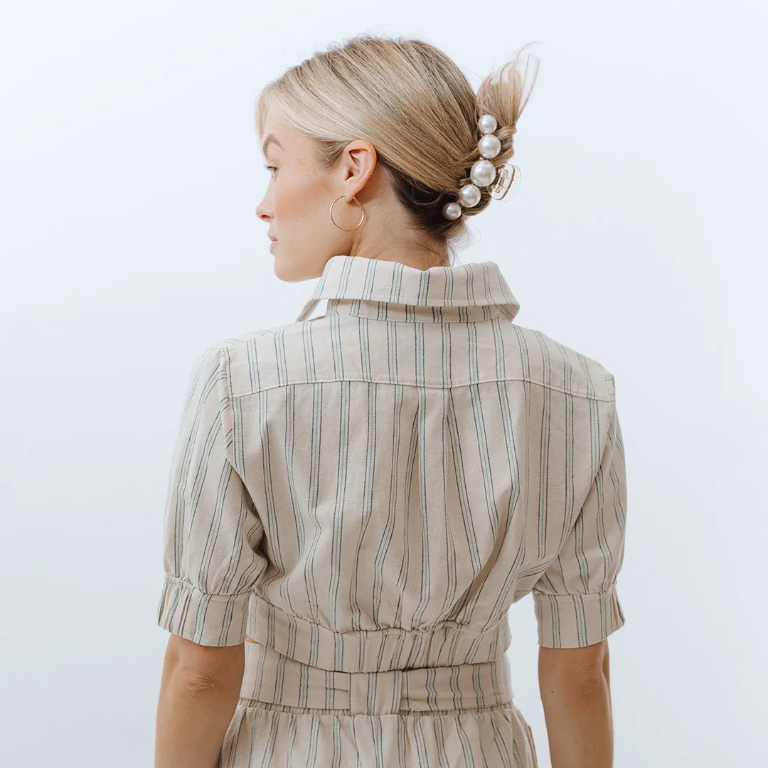 High Seas Buttoned Crop air rest