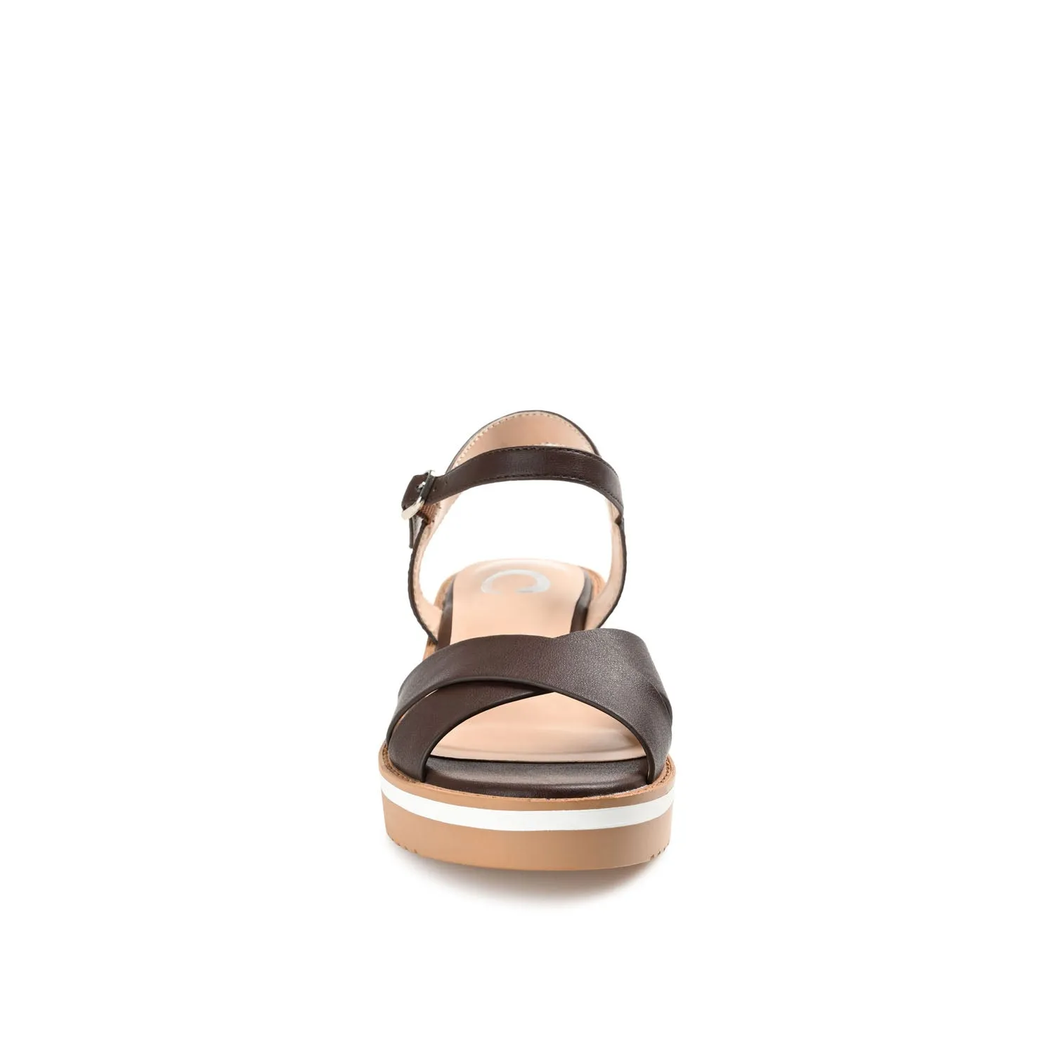 HILAREE HEELED SANDALS IN FAUX LEATHER arch hug
