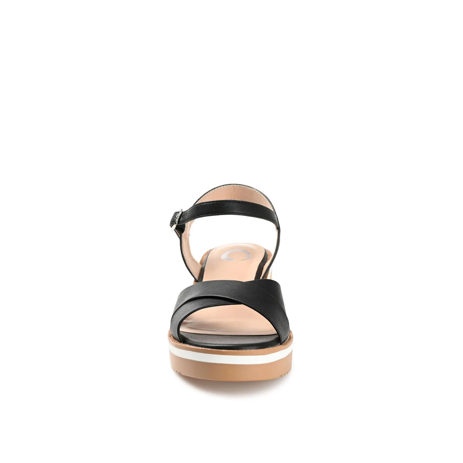 HILAREE HEELED SANDALS IN FAUX LEATHER arch hug