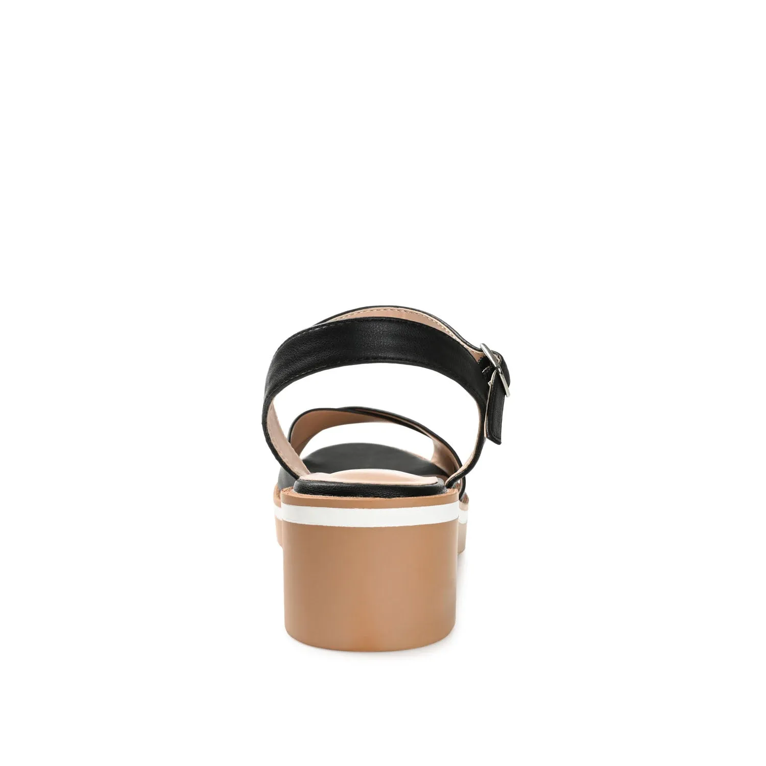HILAREE HEELED SANDALS IN FAUX LEATHER arch hug