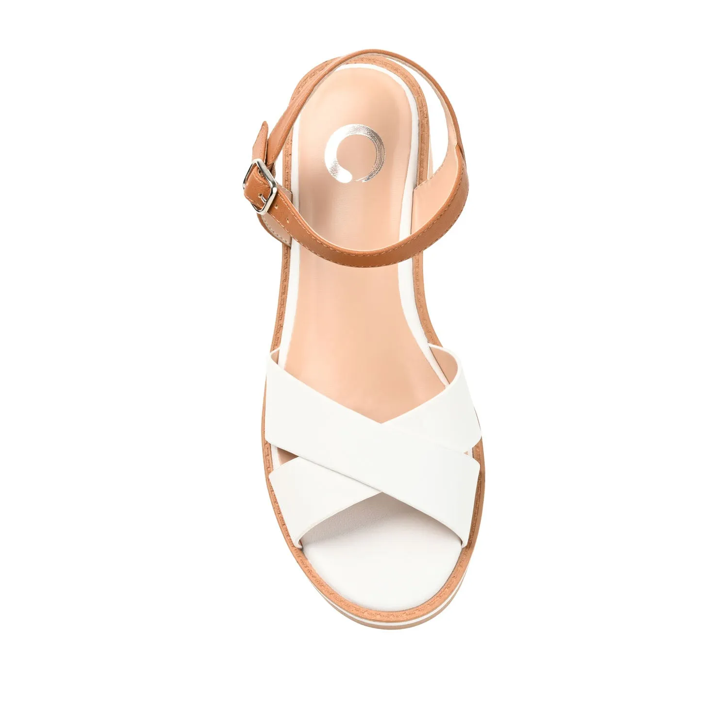 HILAREE HEELED SANDALS IN FAUX LEATHER arch hug