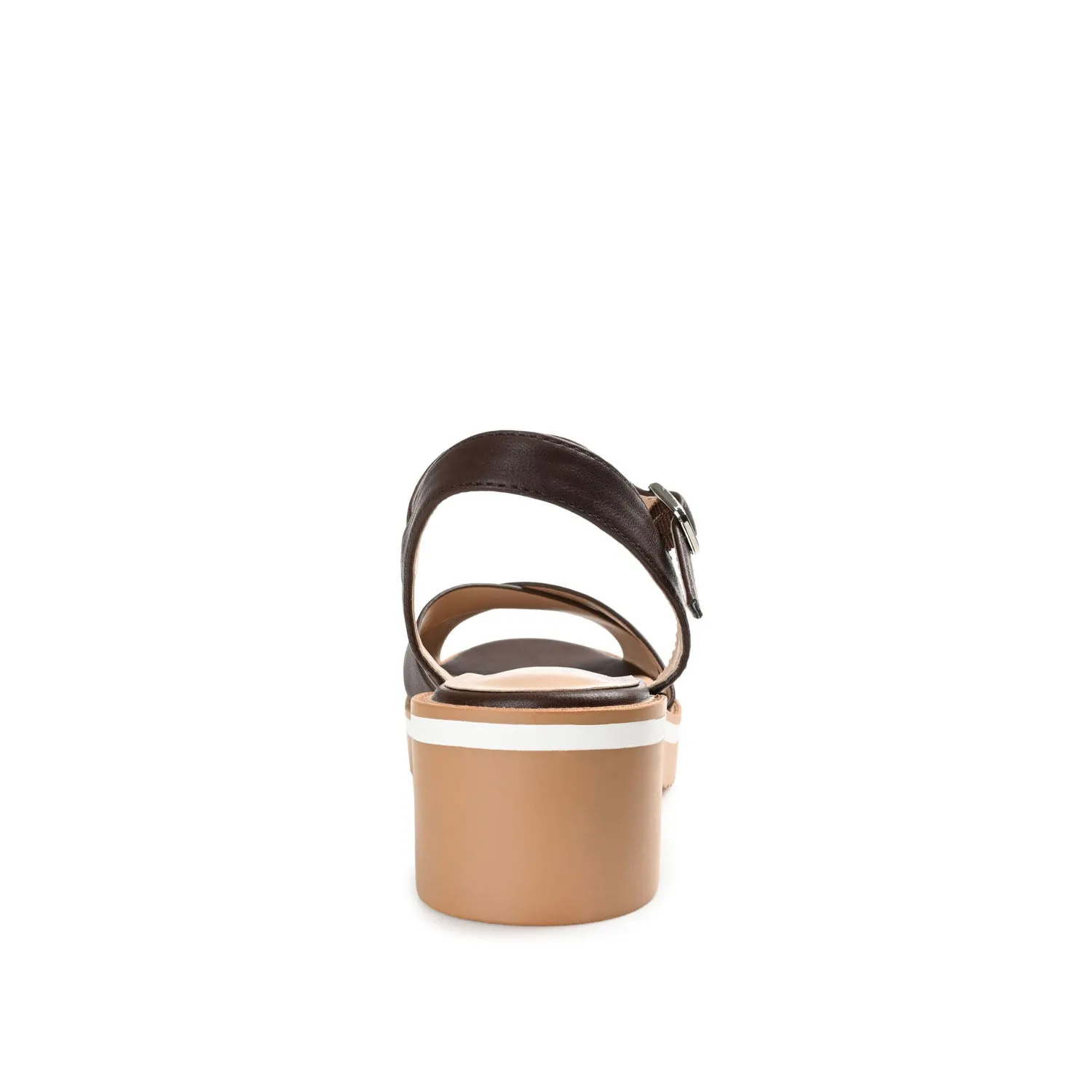 HILAREE HEELED SANDALS IN FAUX LEATHER arch hug