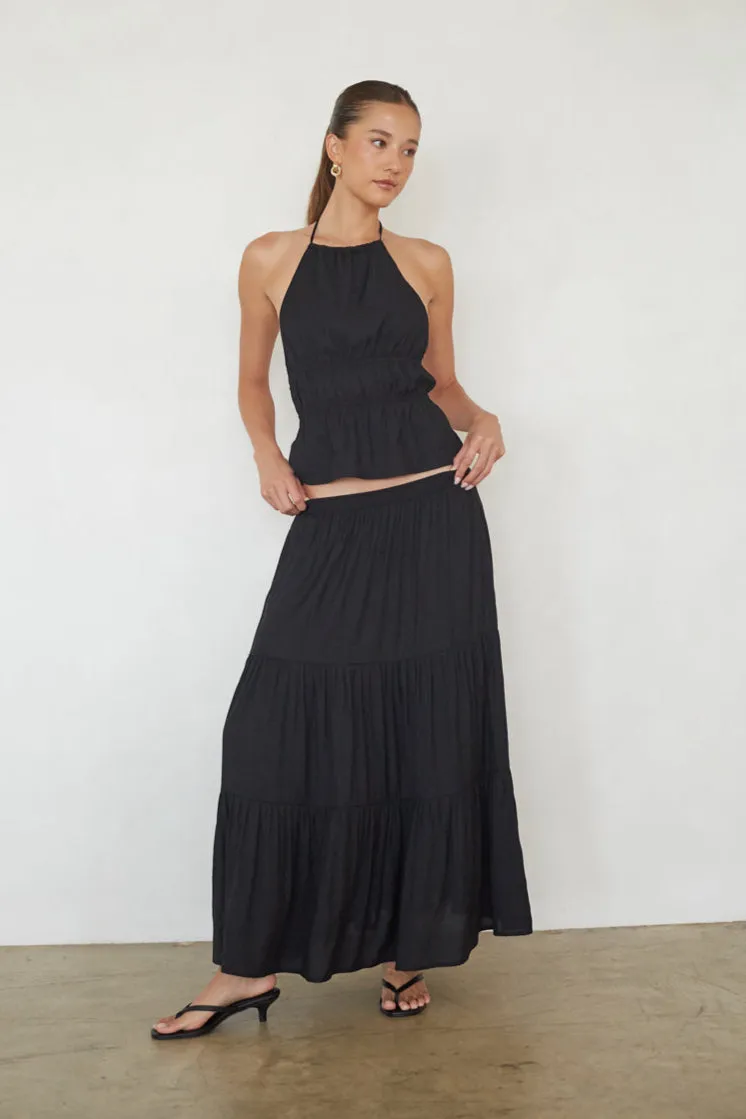 Hope Ruched Open Back Top fall tone