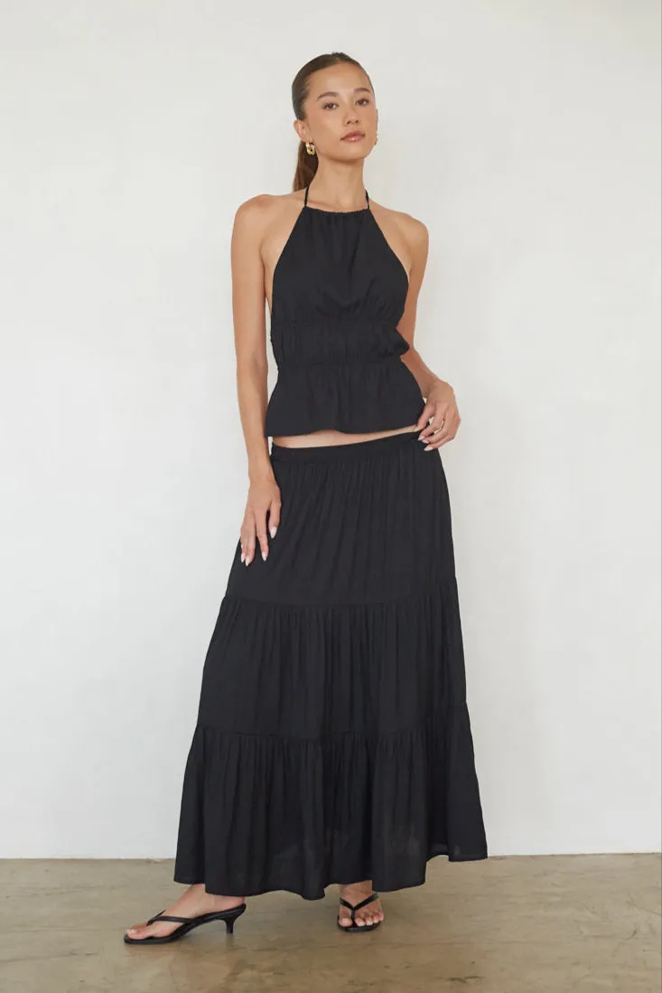 Hope Ruched Open Back Top fall tone