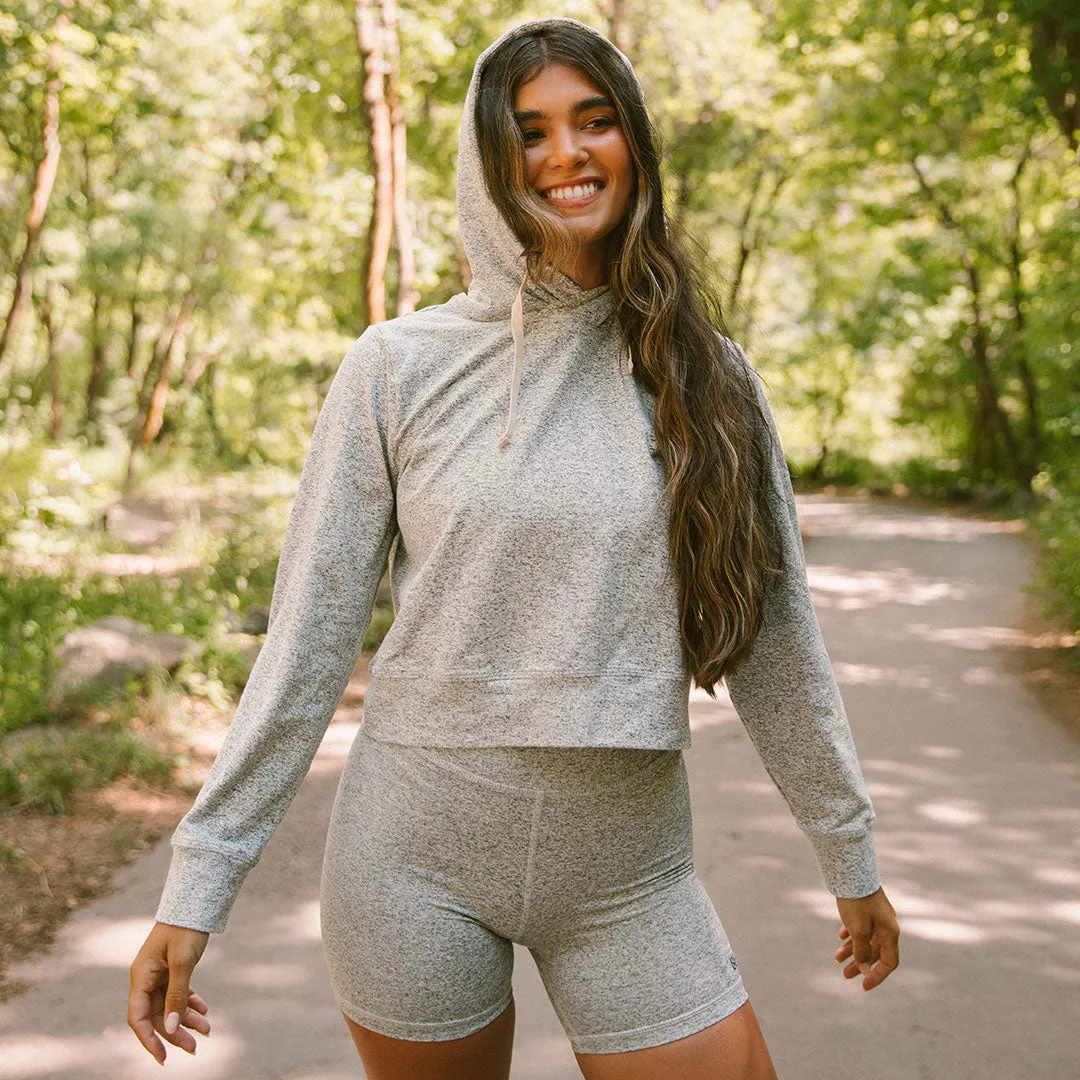 Intention Hoodie, Heather Grey thermal touch