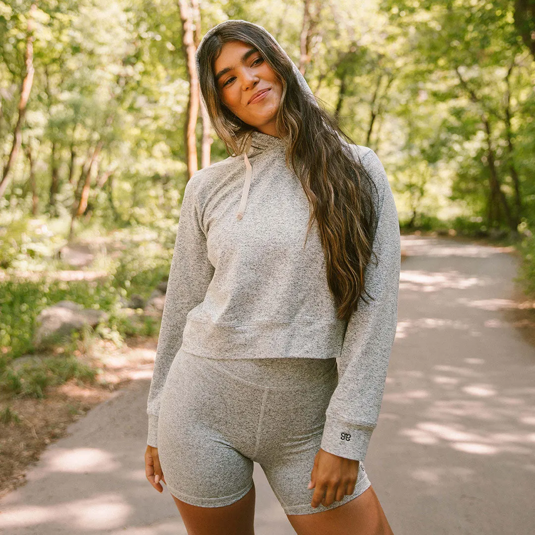 Intention Hoodie, Heather Grey thermal touch