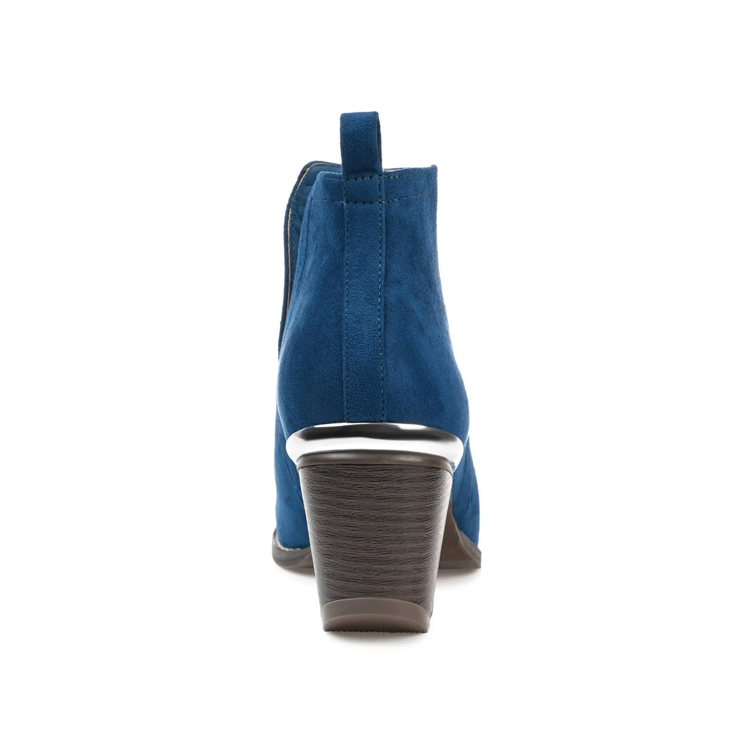 ISSLA CUTOUT BOOTIES IN FAUX SUEDE leather grain