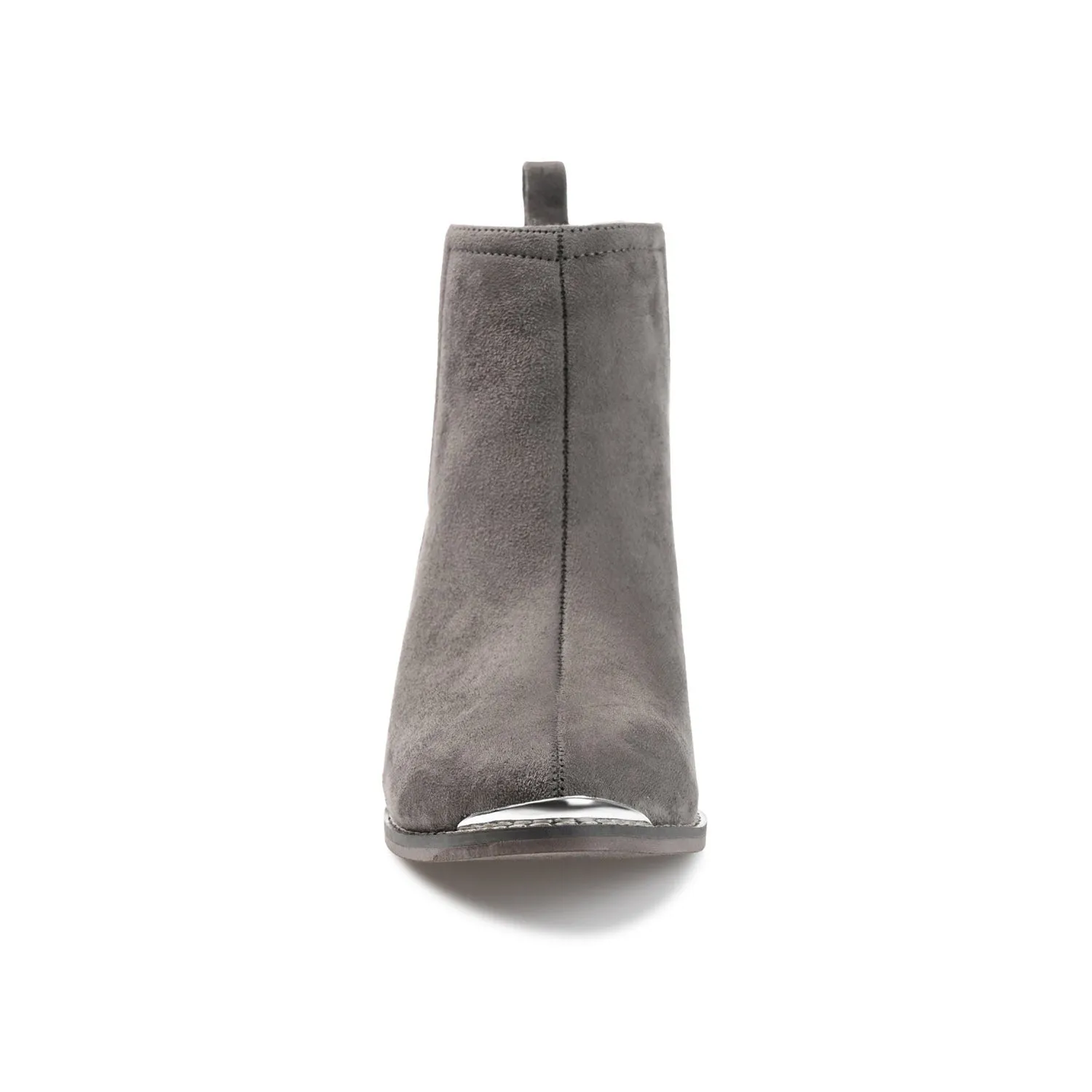 ISSLA CUTOUT BOOTIES IN FAUX SUEDE leather grain