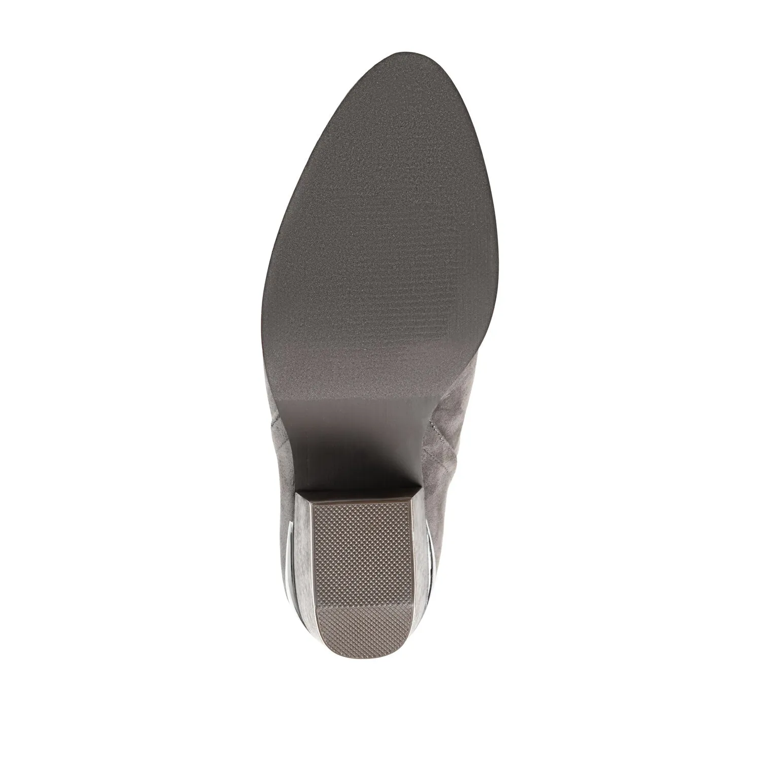 ISSLA CUTOUT BOOTIES IN FAUX SUEDE leather grain