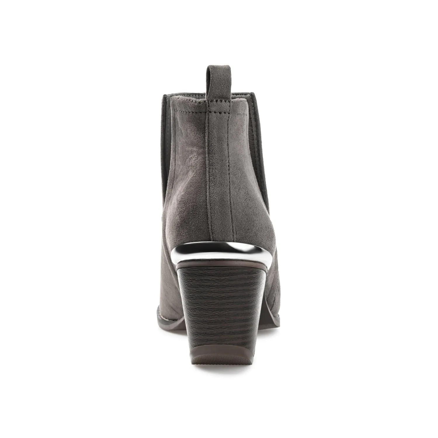 ISSLA CUTOUT BOOTIES IN FAUX SUEDE leather grain