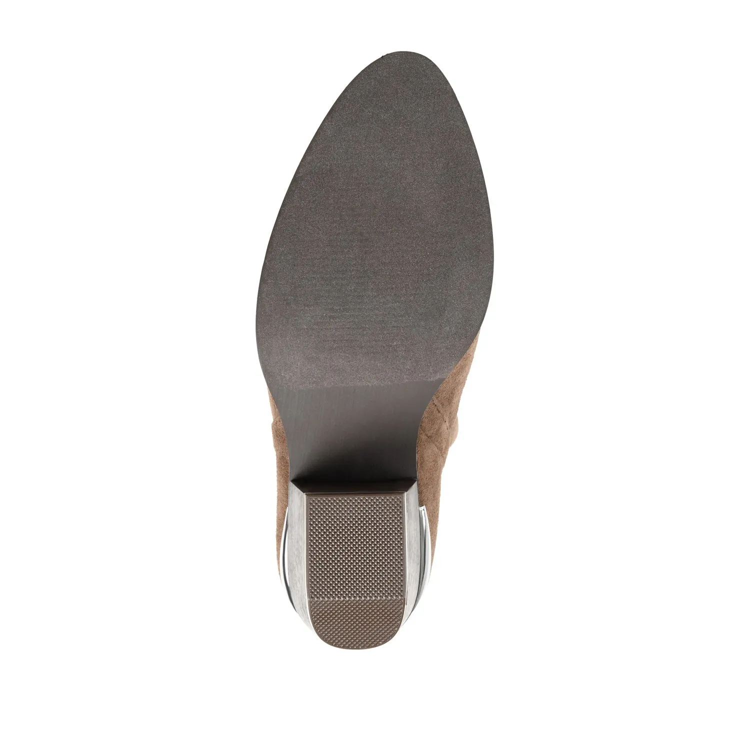 ISSLA CUTOUT BOOTIES IN FAUX SUEDE leather grain