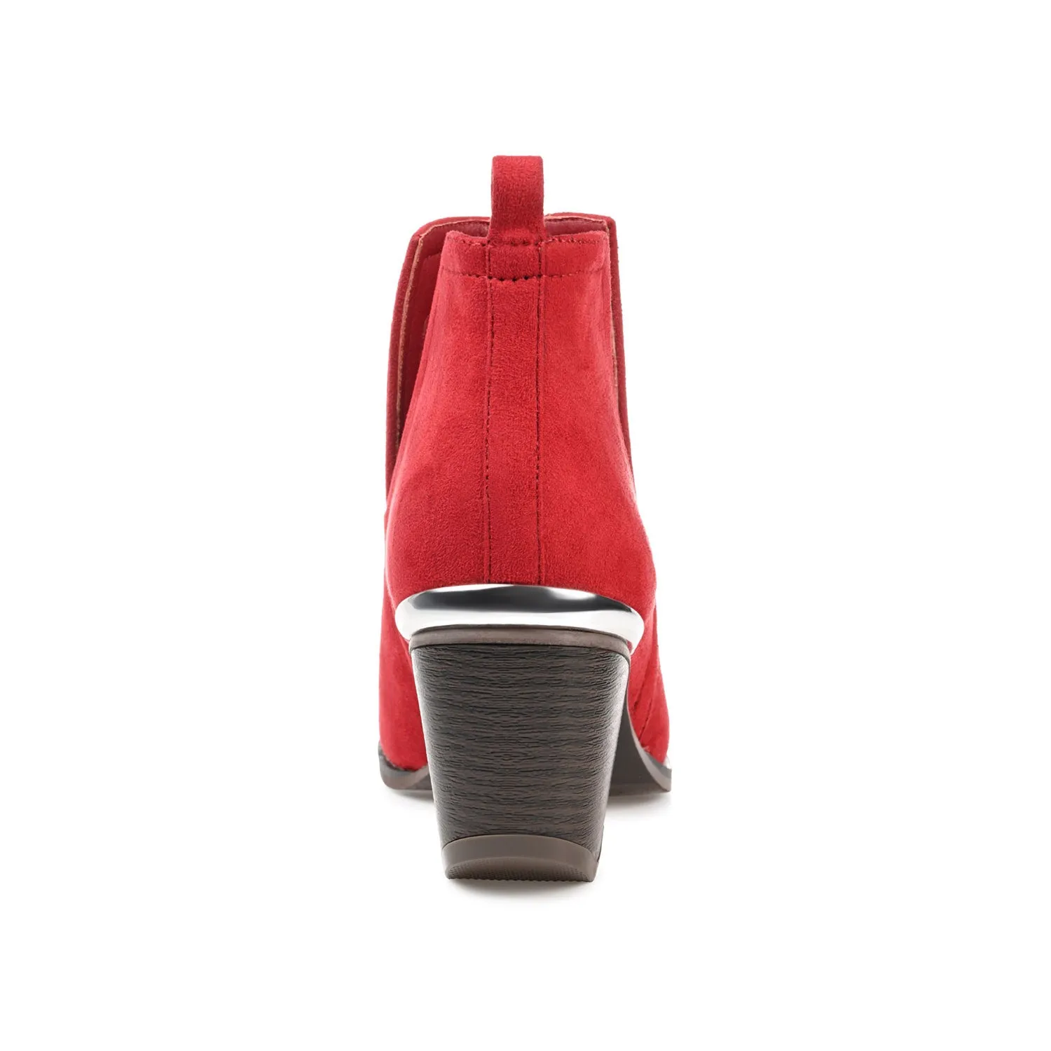 ISSLA CUTOUT BOOTIES IN FAUX SUEDE leather grain