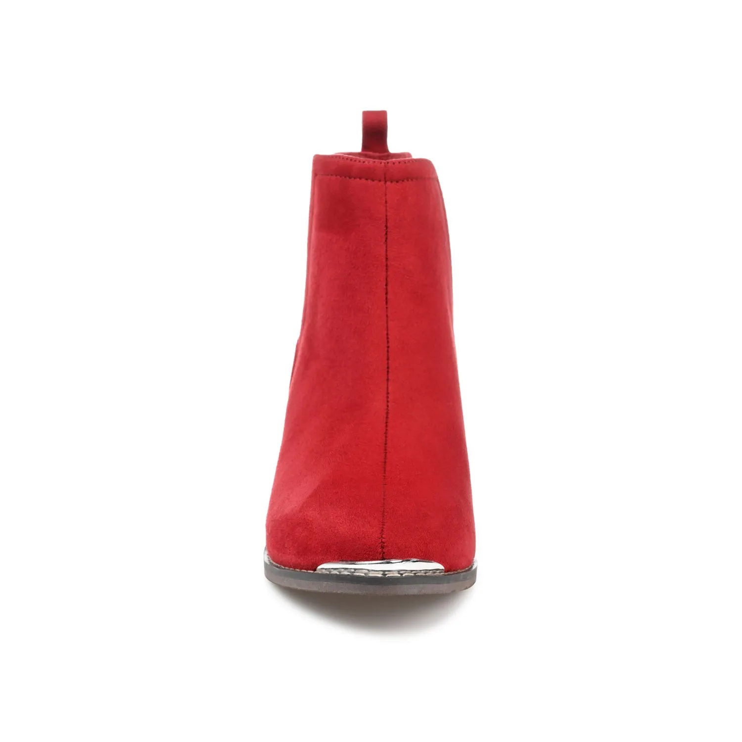 ISSLA CUTOUT BOOTIES IN FAUX SUEDE leather grain