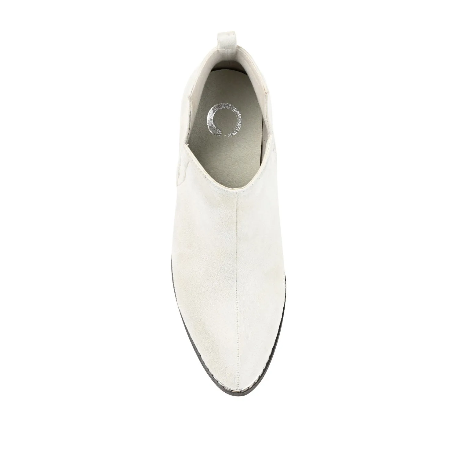 ISSLA CUTOUT BOOTIES IN FAUX SUEDE leather grain