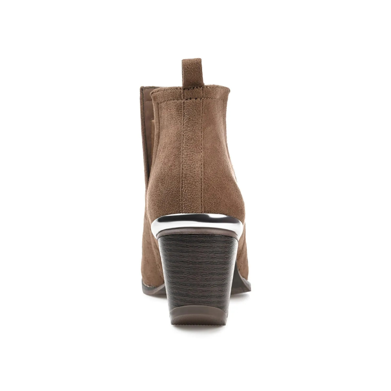 ISSLA CUTOUT BOOTIES IN FAUX SUEDE leather grain